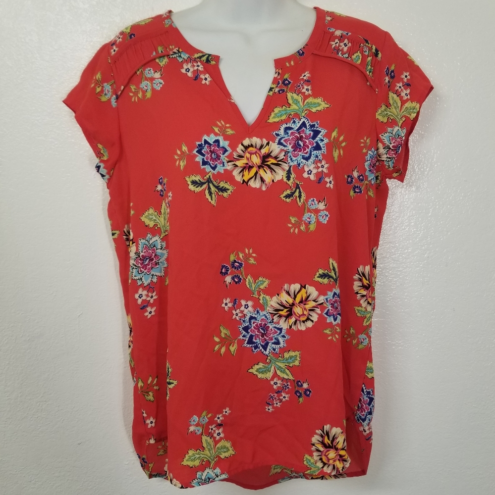 Pleione Blouse with Flowers Size Small